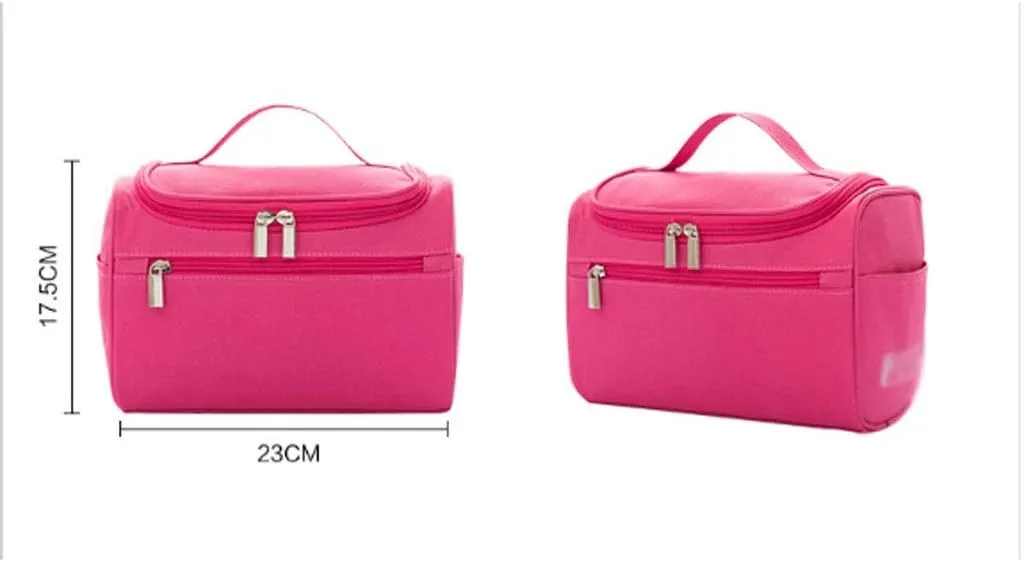 Capacity Wash Bag - Travel Women Waterproof Large Cosmetic Bag Portable Portable(Black)