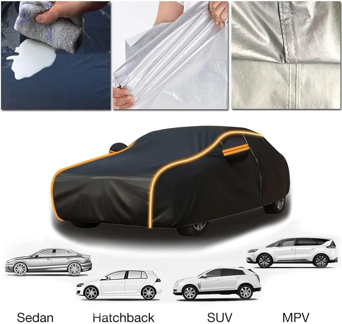 Car Cover Compatible with Lotus Esprit Theory Elan Excel 2017-2025 - 5-Layer All-Weather, Waterproof and Hailproof Defense(F,Excel)
