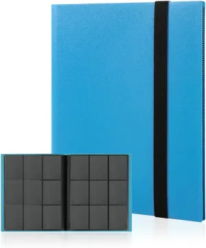 Card Binder, 9 Pocket Trading Card Album Folder, 360 Side Loading Pocket Binder for TCG, Sport Cards (Blue)