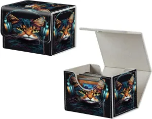 Card Deck Box, MTG Commander Deck Box for Trading Cards, 100  Sleeved Cards with PU Leather Magnetic Card Storage Box for TCG CCG Magic Cards - Cat
