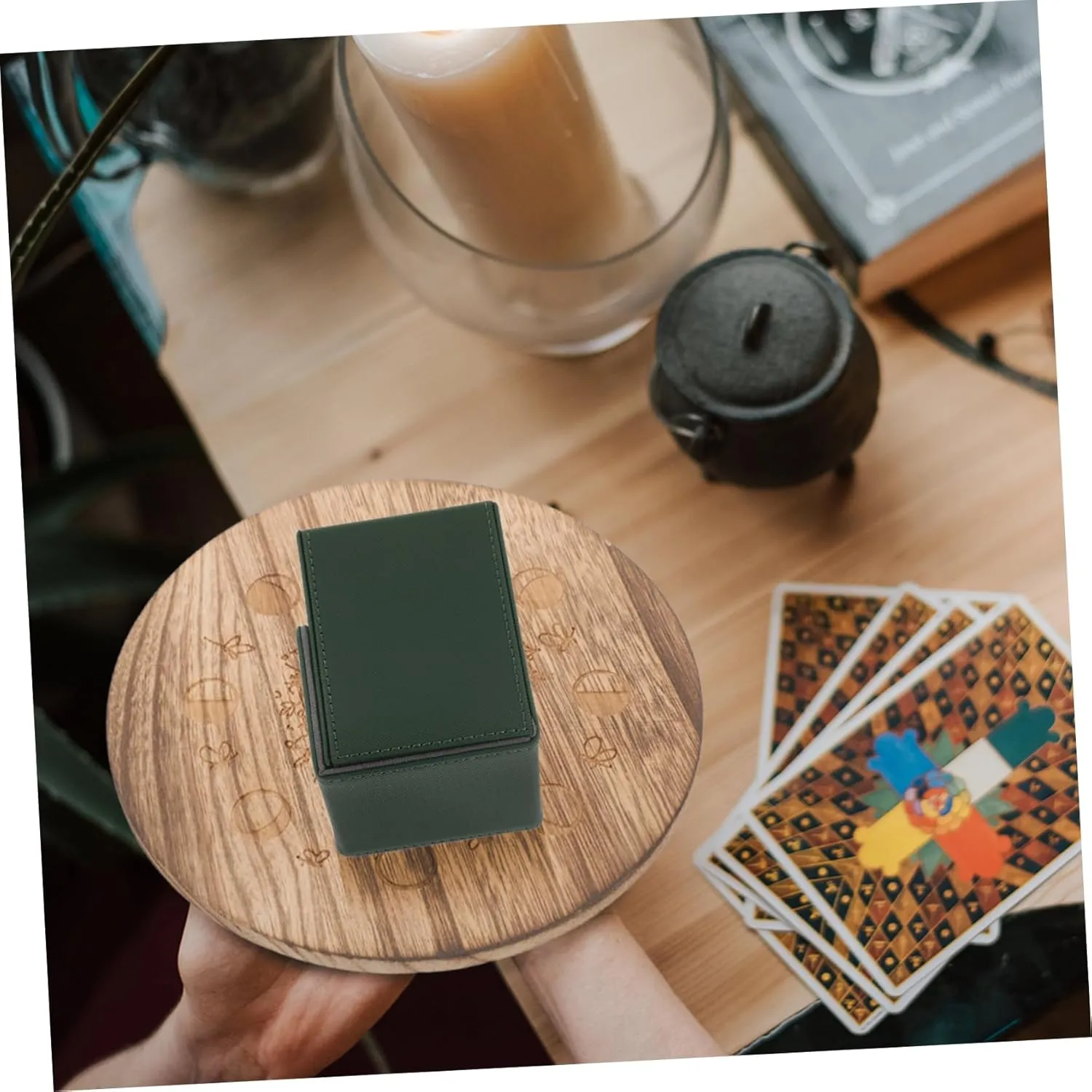 Card Decks Organizer Box PU Card Storage Holder Compact Scratch Resistant Design present for Collectors