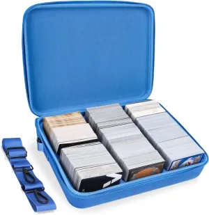Card Game Case for 2200  Cards, Trading Card Storage Box Compatible for Pokemon Cards, Sports Card and Baseball Cards, Playing Card Travel Carrying Case Fit for Against Humanity (Blue)