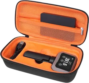 Carrying Case for Garmin Xero C1 Pro Chronograph for Range Shooting, Travel Storage Bag with Mesh Pocket for Charging Cables, Adapter, Cleaning Cloth, Orange (Carrying Case Only)