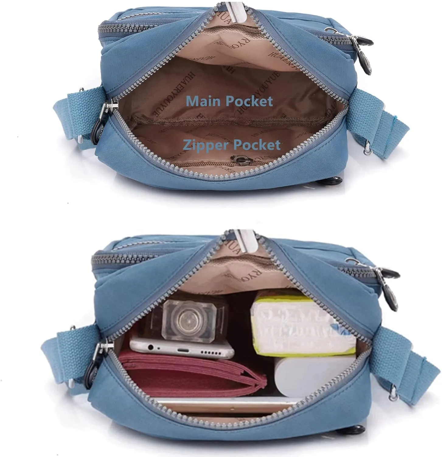 Casual Nylon Crossbody Purse Bag Waterproof Lightweight Shoulder Bag for Women Handbag