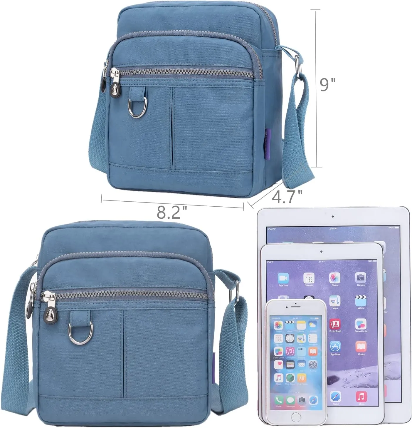 Casual Nylon Crossbody Purse Bag Waterproof Lightweight Shoulder Bag for Women Handbag