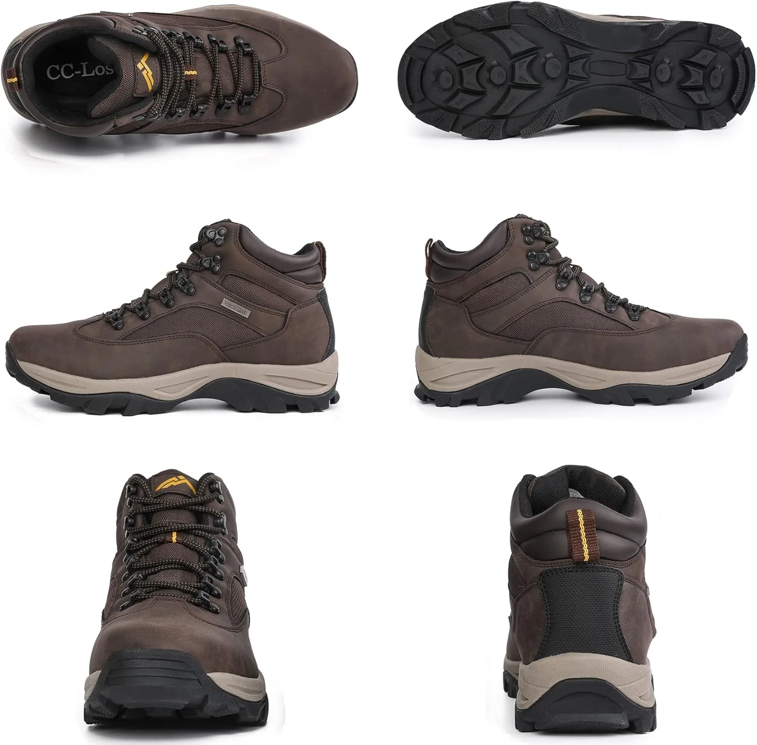CC-Los Men's Waterproof Hiking Boots Outdoor Relaxed Fit Lightweight Size 7.5-14