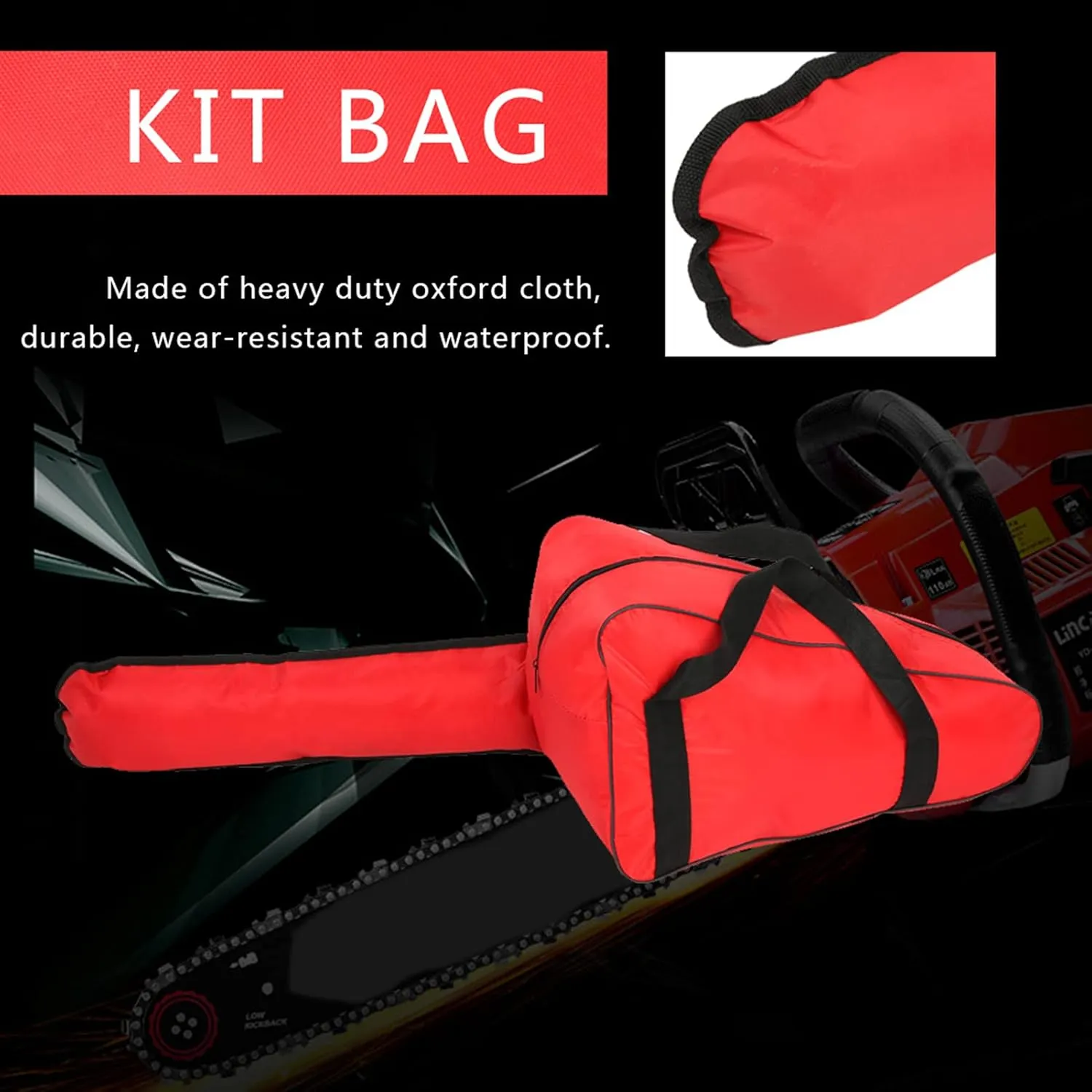 Chainsaw Carry Case Bag 20 Inch Duty Chainsaw Storage Bag Oxford Cloth Manufactured from Responsibility Oxford Material Put on Resistant and A Notable Garage Bag to (20