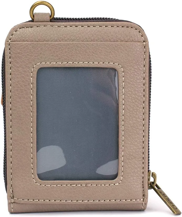 CHALA RFID Cute-C Credit Card Holder Wallet Wristlet - Women Faux Leather Cute-C with Strap