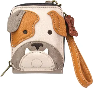 CHALA RFID Cute-C Credit Card Holder Wallet Wristlet - Women Faux Leather Cute-C with Strap