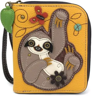 CHALA Zip Around Wallet, Wristlet, 8 Credit Card Slots, Sturdy Pu Leather