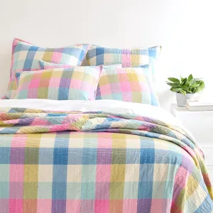 Charlette Plaid Multi Coverlet, King Size, Multi Plaid Pattern