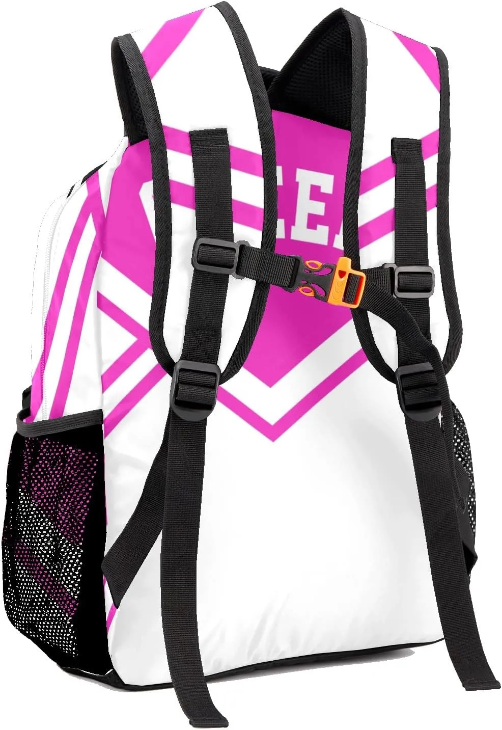 Cheer Cheerleader Hot Pink Backpack Personalized Waterproof Casual Daypack Gift for Holiday Birthday