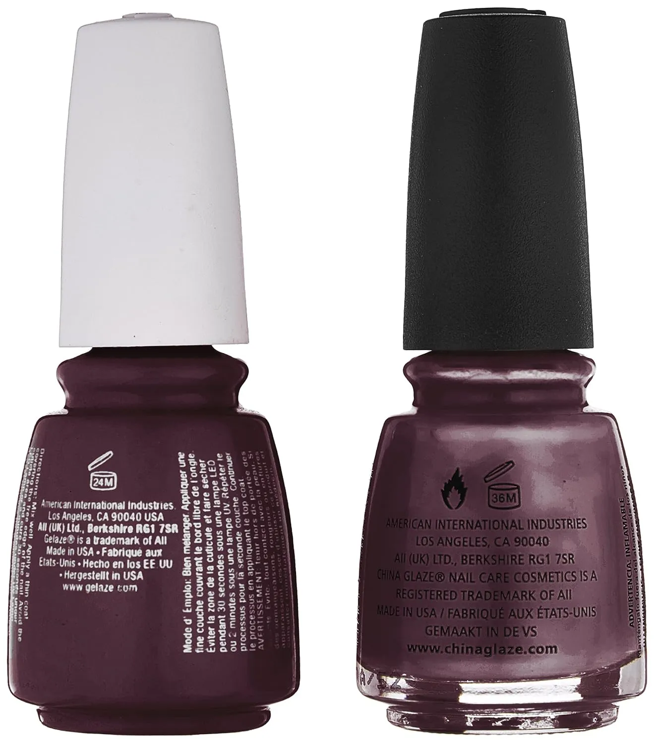 China Glaze Gelaze Tips and Toes Nail Polish, Evening Seduction, 2 Count