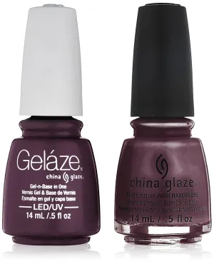 China Glaze Gelaze Tips and Toes Nail Polish, Evening Seduction, 2 Count