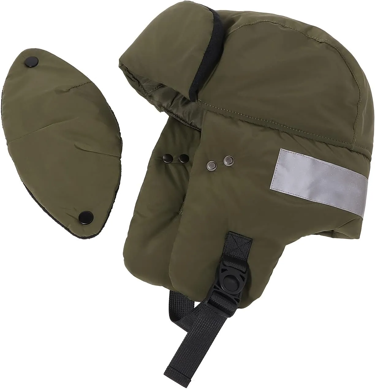 Clakllie Waterproof Trapper Hat with Earflaps Facemask Winter Ushanka Russian Eskimo Cap Warm Trooper Hats for Skiing