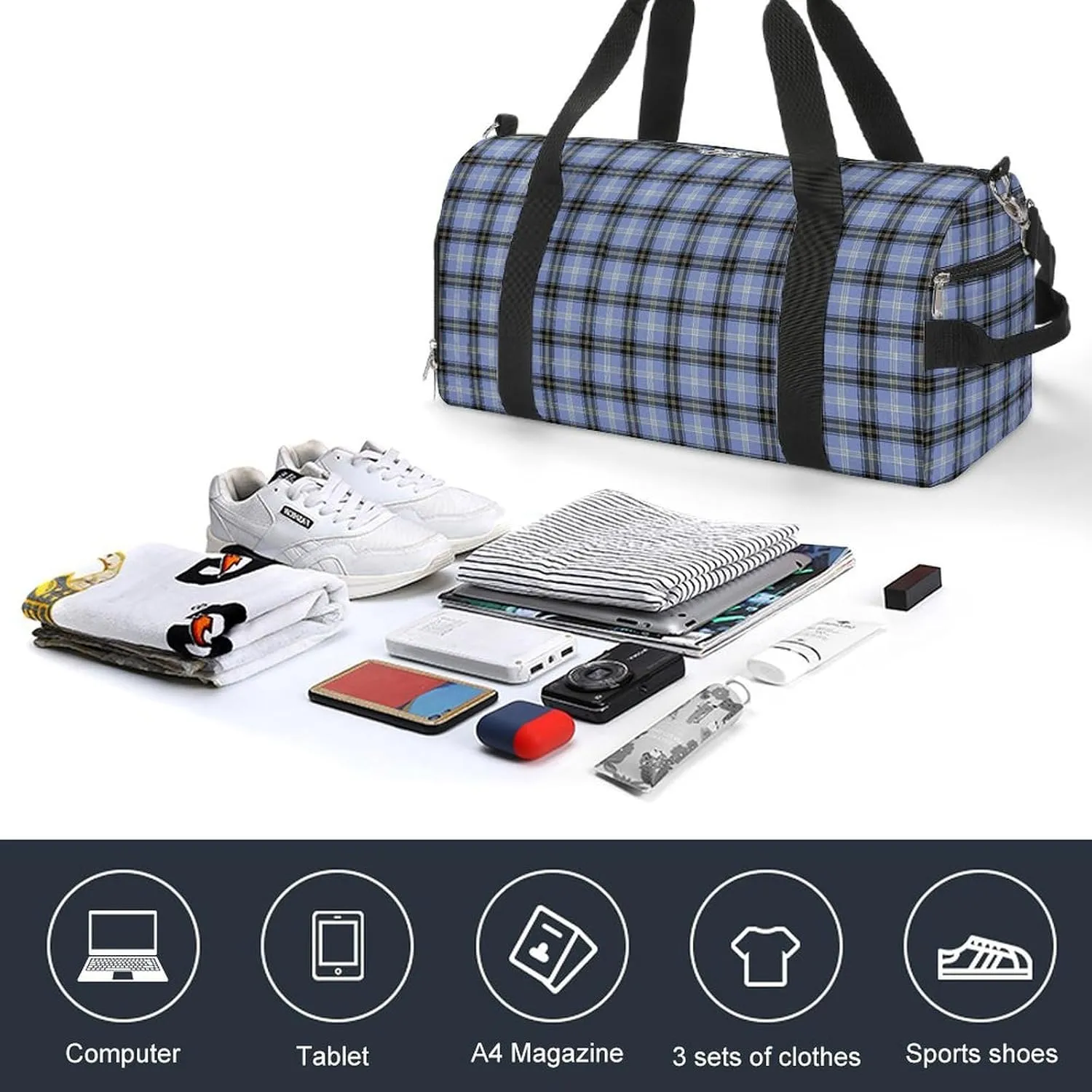 Clan MacArthur Arthur Portable Large Capacity Fully Printed Fitness Bag Unisex