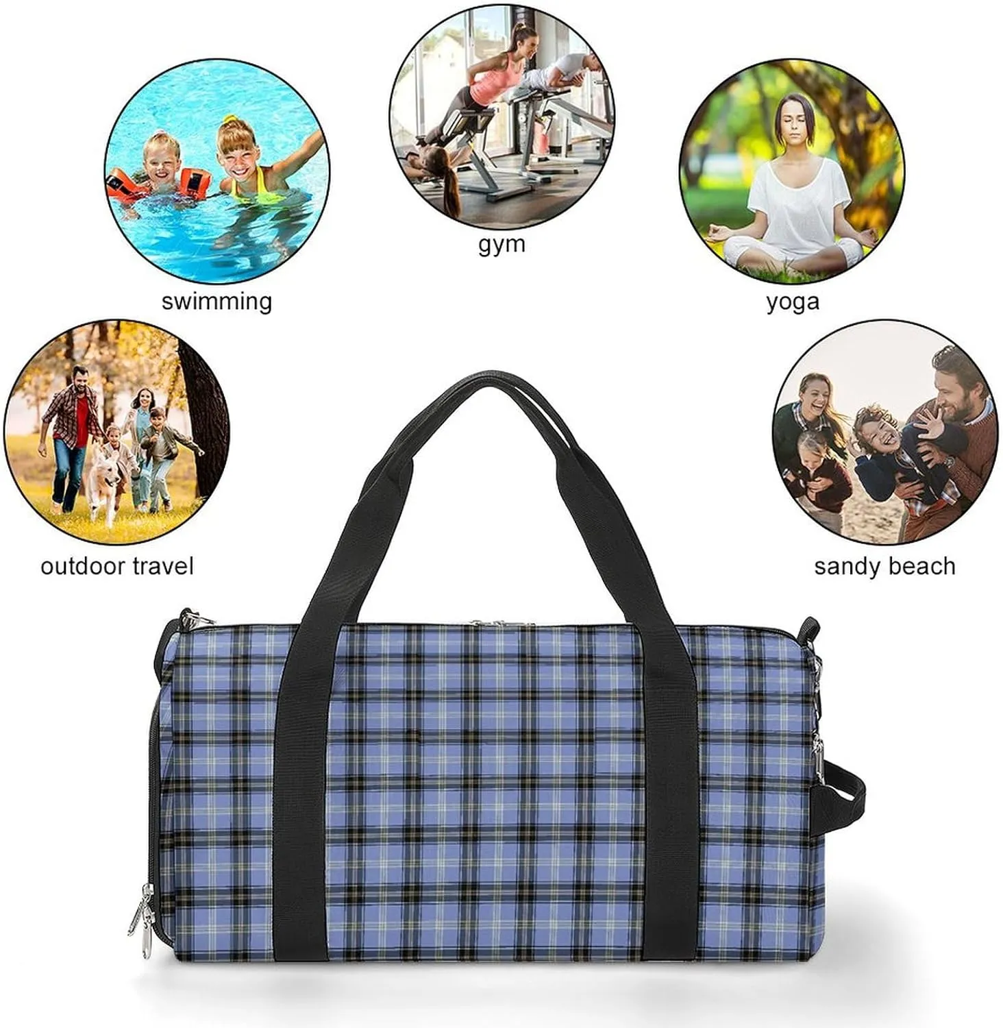 Clan MacArthur Arthur Portable Large Capacity Fully Printed Fitness Bag Unisex
