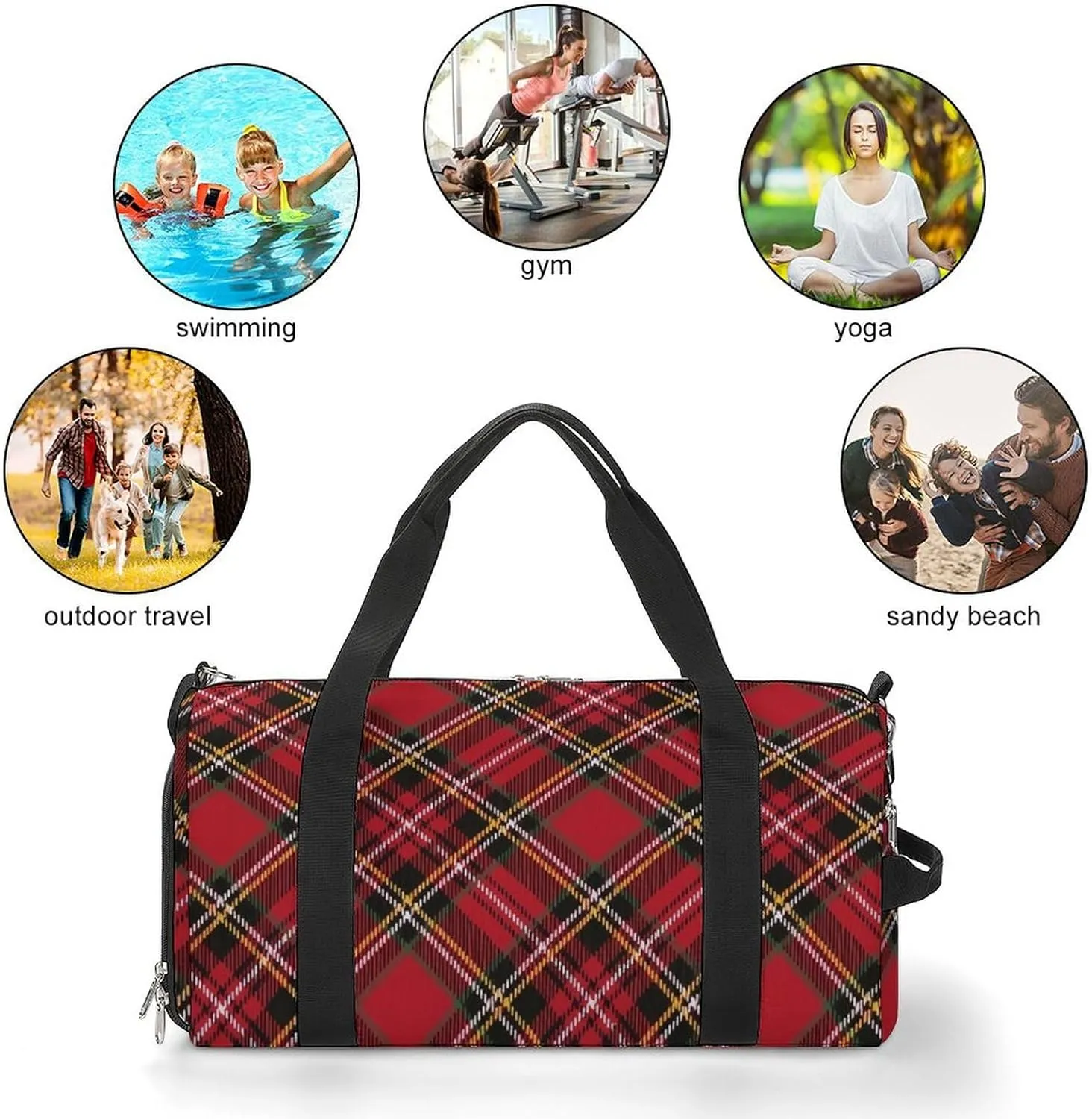 Clan MacArthur Arthur Portable Large Capacity Fully Printed Fitness Bag Unisex