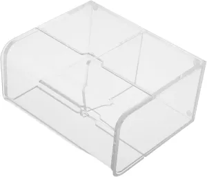 Clear Acrylic Card Organizer Box for Trading Cards and Learning Flashcards Versatile Storage High Transparency and Spacious Capacity