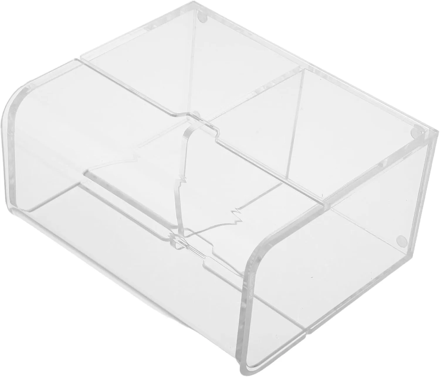Clear Acrylic Card Organizer Box for Trading Cards and Learning Flashcards Versatile Storage High Transparency and Spacious Capacity
