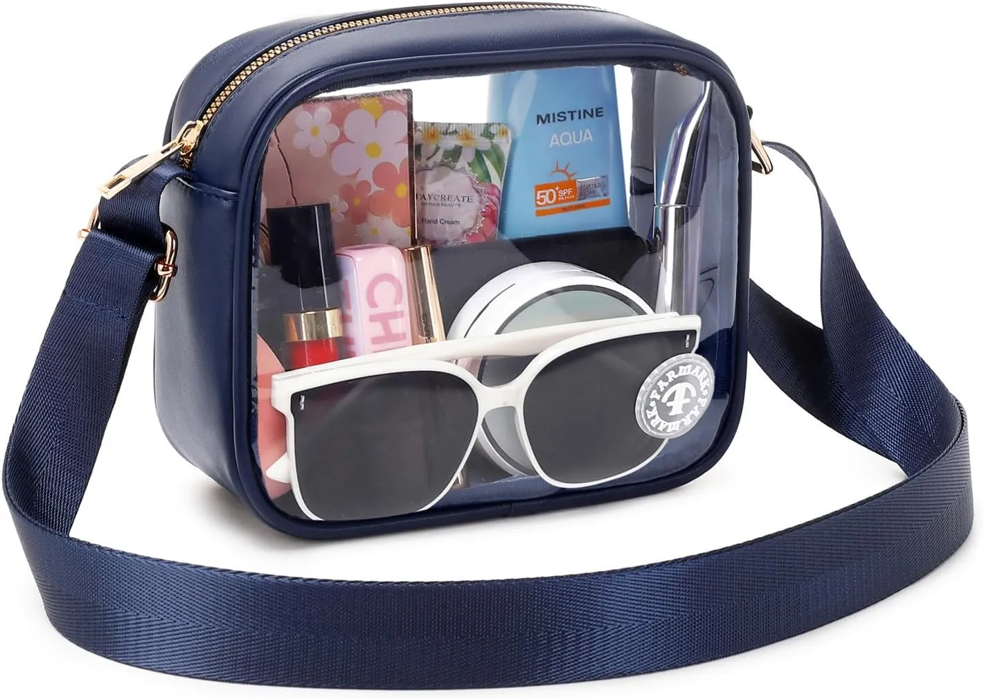 Clear Bag Stadium Approved Clear Crossbody Fanny Purse Transparent Bag for Concerts Sports Festivals