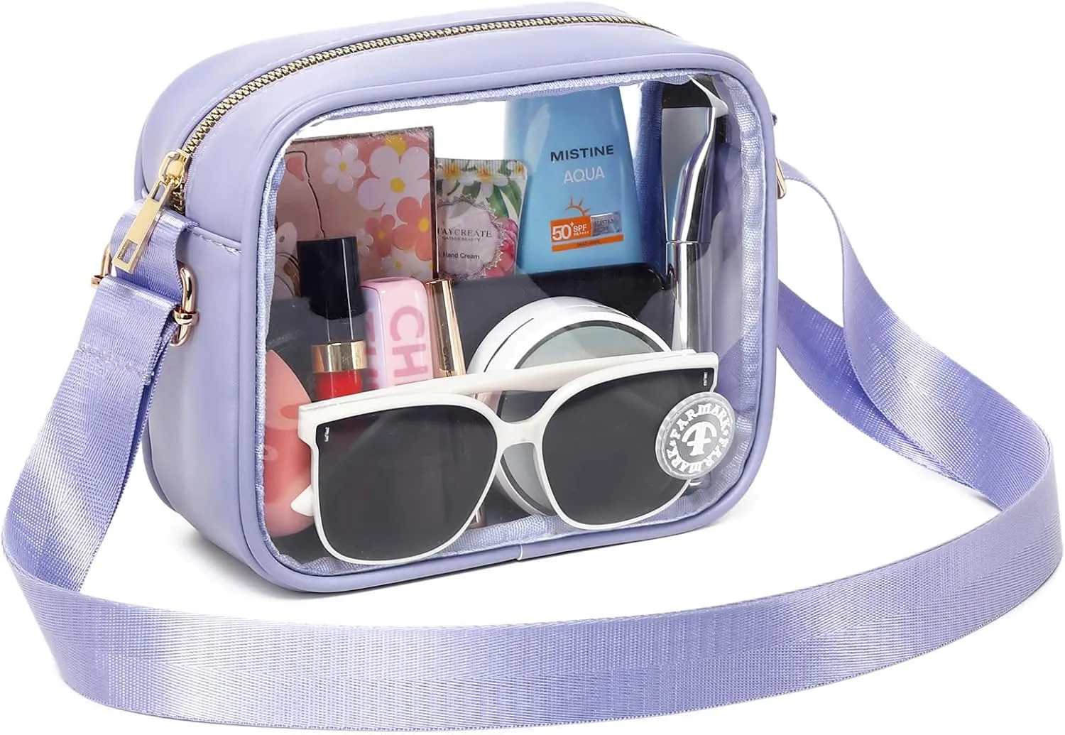 Clear Bag Stadium Approved Clear Crossbody Fanny Purse Transparent Bag for Concerts Sports Festivals