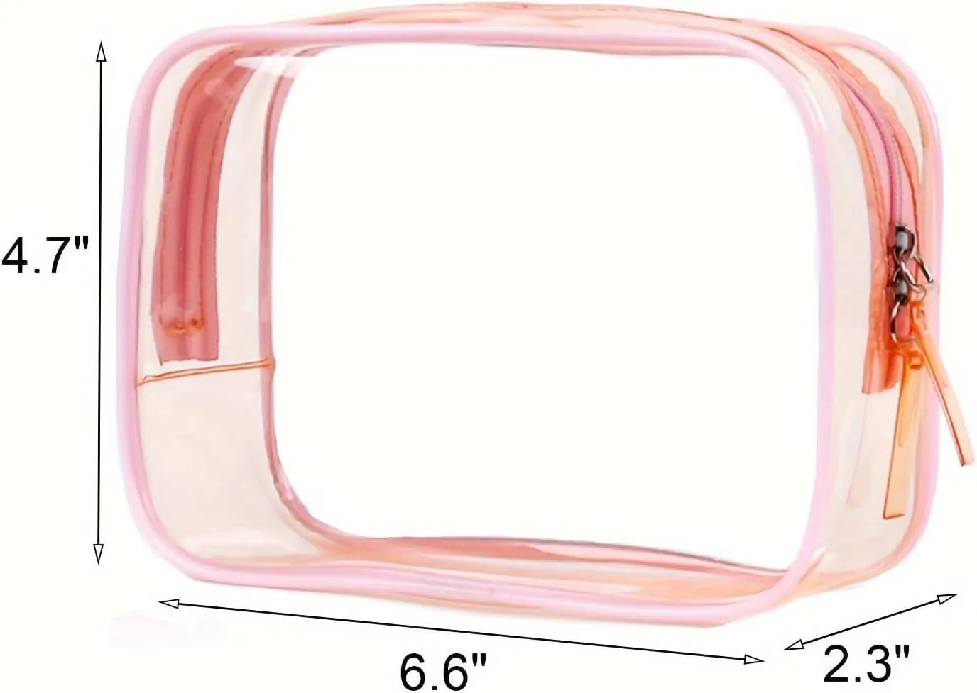 Clear Pouch Small, Makeup Bag, 6.6"x2.3"x4.7" TSA Approved Toiletry Bag, Clear Travel Bags for Toiletries, Cosmetic Bag for Women-9 Pack