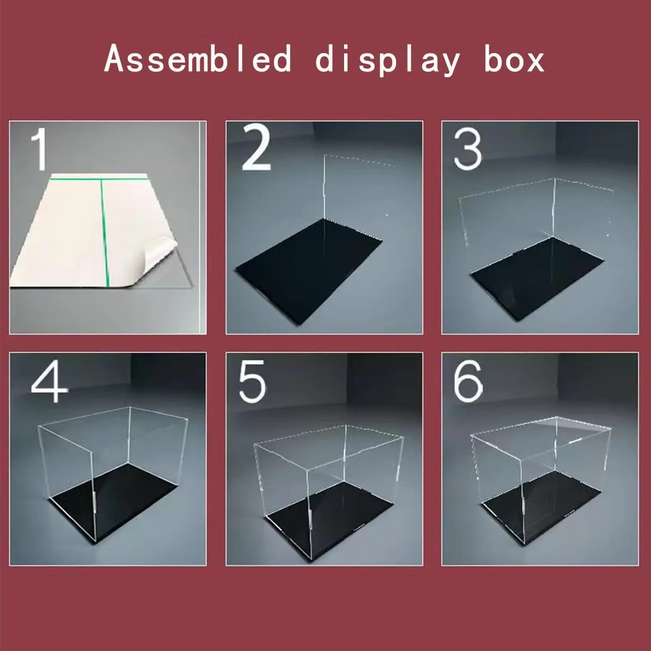 Clear Self-Assembly Acrylic Display Case,Versatile Collectibles Display Showcase for Action Figures Toys, Alternative Glass Showcase for Display (30x30x30cm;12x12x12 inch)
