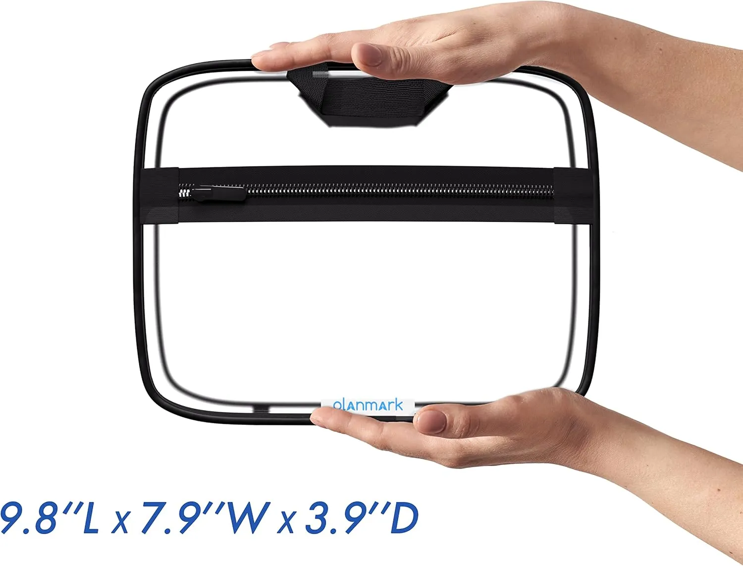 Clear Toiletry Bag - PVC Makeup Bag - Large Transparent Cosmetic Travel Case - See Through Packing Cube with Handle - Clear Bag with Zipper - Plastic Storage Pouch Mix