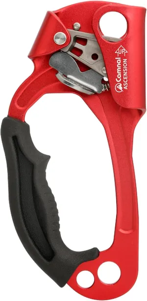 Climbing Hand Ascender Mountaineering Rock Climbing Tree Arborist Strong Rappelling Gear Equipment Rope Clamp with Ergonomic Rubber Handle, Aluminum Alloy Climbing Ascender for 10~13MM Rope