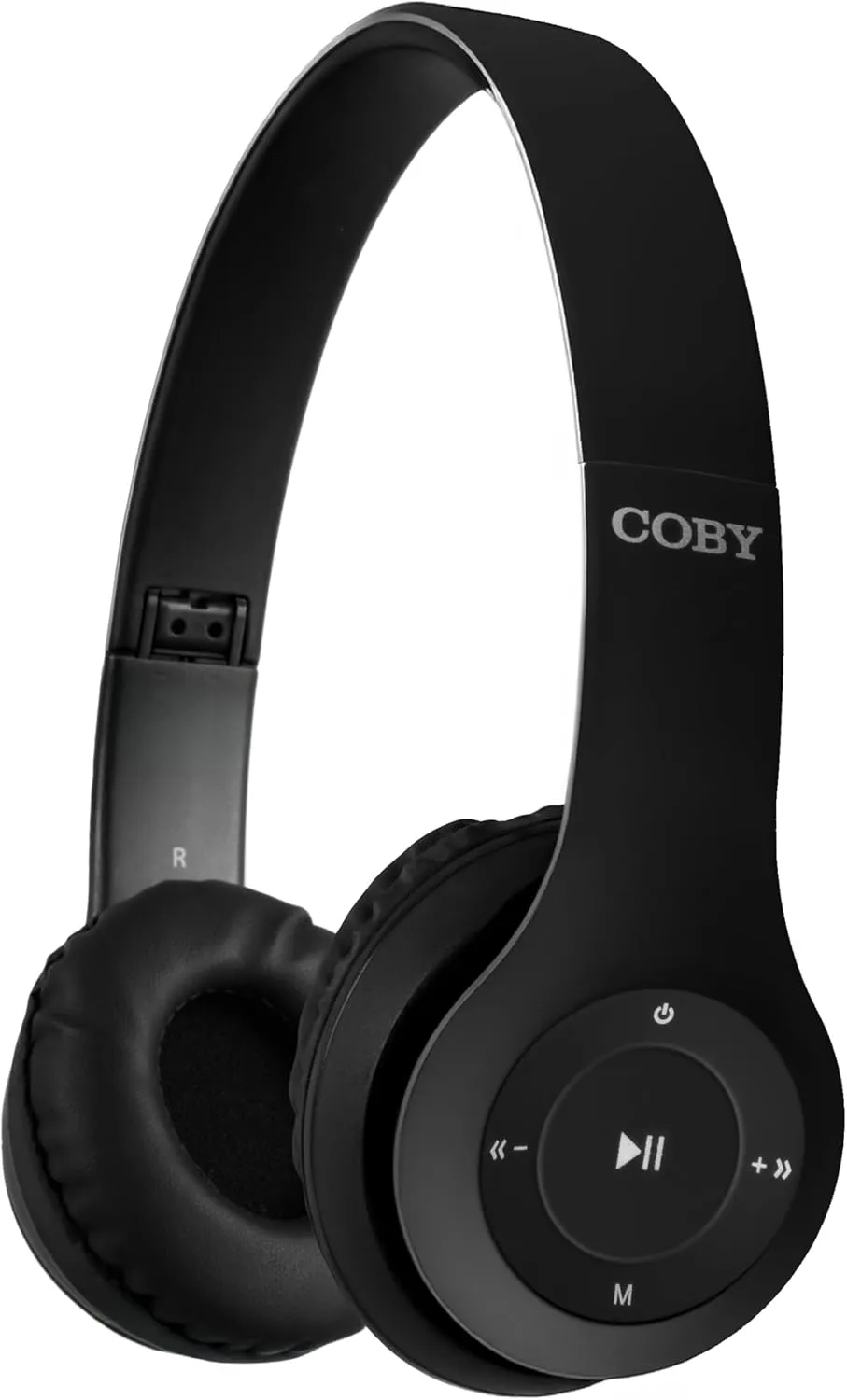 Coby Bluetooth Headphones, Wireless Headphones with Mic Built-in, AUX, Hands-Free Calling, Over-Ear Foldable Headset, Rechargeable, 5-HR Play