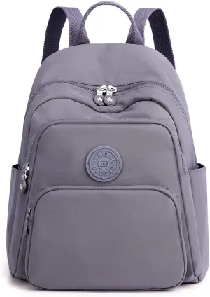 Collsants Small Nylon Backpack for Women Mini Backpack Purse Ladies Fashion Backpack Small Travel Bag Daypack(grey)