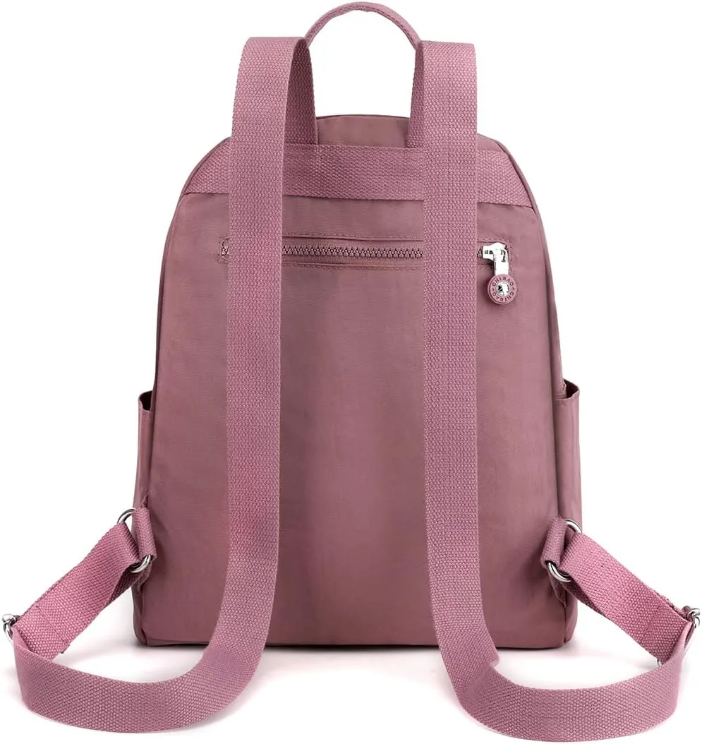 Collsants Small Nylon Backpack for Women Mini Backpack Purse Ladies Fashion Backpack Small Travel Bag Daypack(light blue)