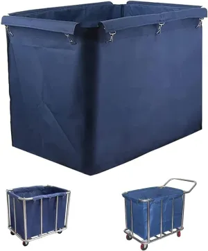 Commercial Laundry Cart Replacement Liner Bag | Storage Bags For Trolley, Detachable Storage Bags, Liner Replacement, Thickened Oxford Cloth Storage(BLUE)