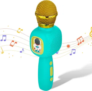 Contixo Mp1 Kids Microphone – Bluetooth Wireless Singing Mic, Portable Karaoke Toy for Girls & Boys, Toddlers, Home & Party Entertainment KTV-Blue