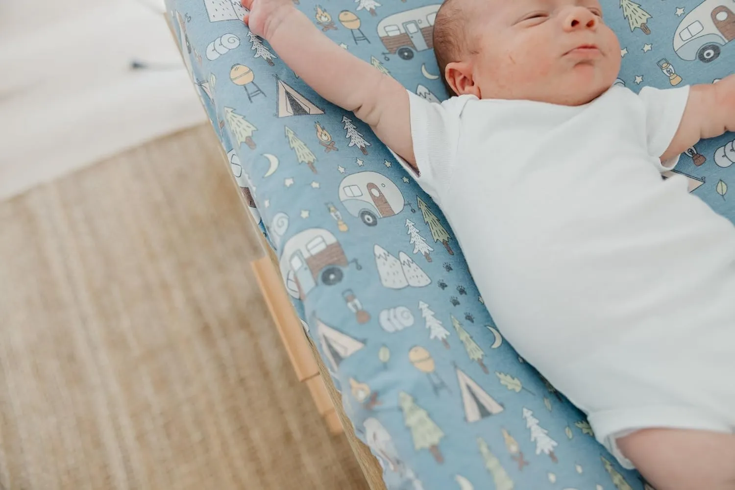 Copper Pearl Premium Knit Changing Pad Cover : Soft, Stylish, and Universal Fit for All Standard Diaper Changing Pads, Trendy Design Changing Pad Covers, Bridger - One Size