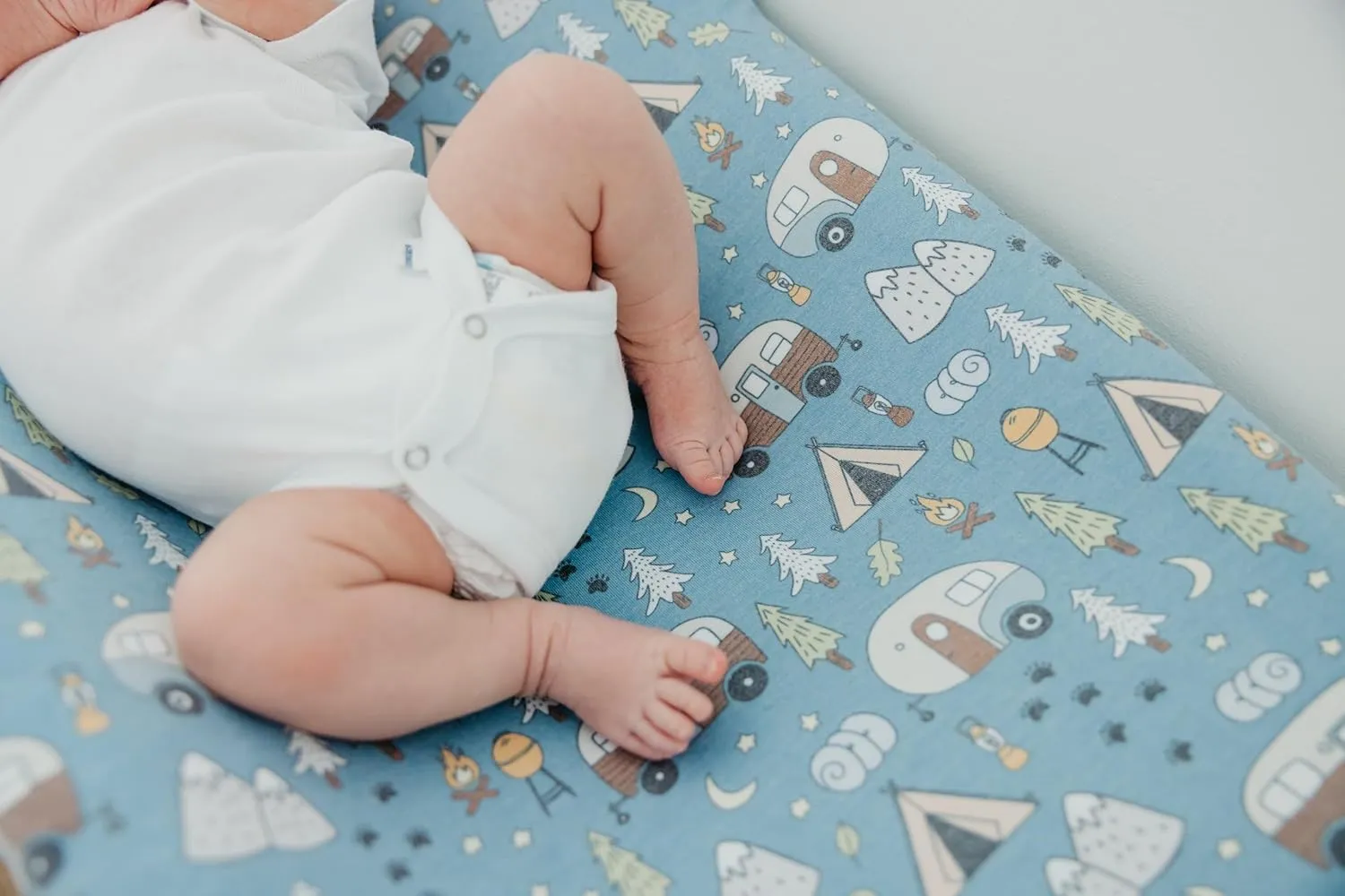 Copper Pearl Premium Knit Changing Pad Cover : Soft, Stylish, and Universal Fit for All Standard Diaper Changing Pads, Trendy Design Changing Pad Covers, Bridger - One Size