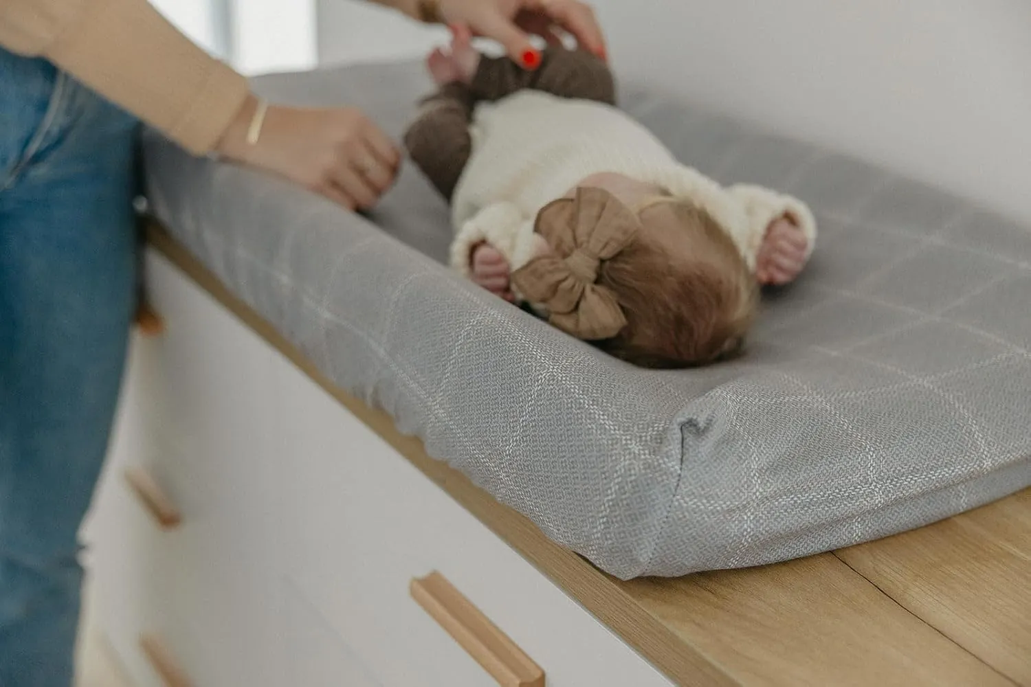 Copper Pearl Premium Knit Changing Pad Cover : Soft, Stylish, and Universal Fit for All Standard Diaper Changing Pads, Trendy Design Changing Pad Covers, Dakota