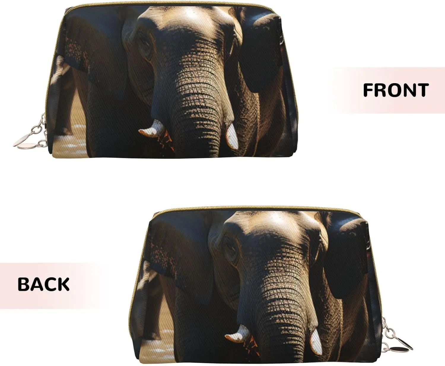 Cosmetic bag Travel Makeup Bag Waterproof Toiletry Pouch Portable Wide open Pouch Elephant drinking water Makeup Organizer Case Large Capacity Zipper Pouch Toiletry bag for women
