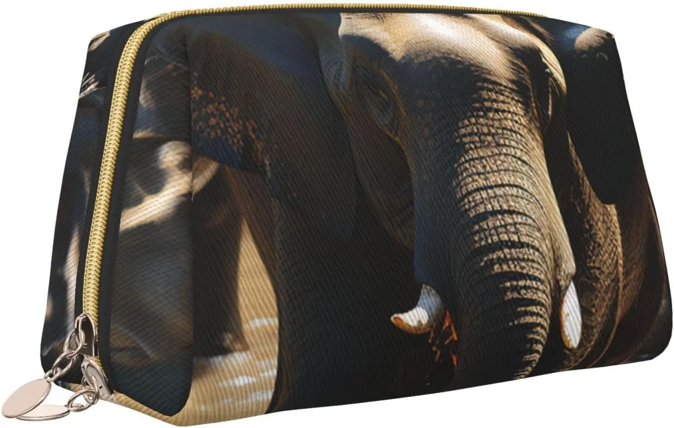 Cosmetic bag Travel Makeup Bag Waterproof Toiletry Pouch Portable Wide open Pouch Elephant drinking water Makeup Organizer Case Large Capacity Zipper Pouch Toiletry bag for women