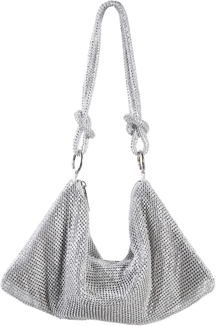 Covelin Womens Fashion Shiny Diamond Handbag Tote Shoulder Evening Bag