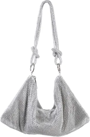 Covelin Womens Fashion Shiny Diamond Handbag Tote Shoulder Evening Bag