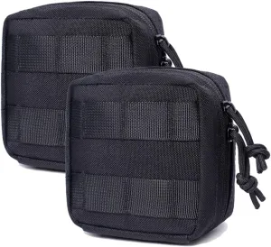 CREATOR 2 Pack Mini Molle Pouches - Tactical Compact Ammo Pouch EDC Tool Bag Utility Belt Bag Multi-Purpose Waist Belt Pouch