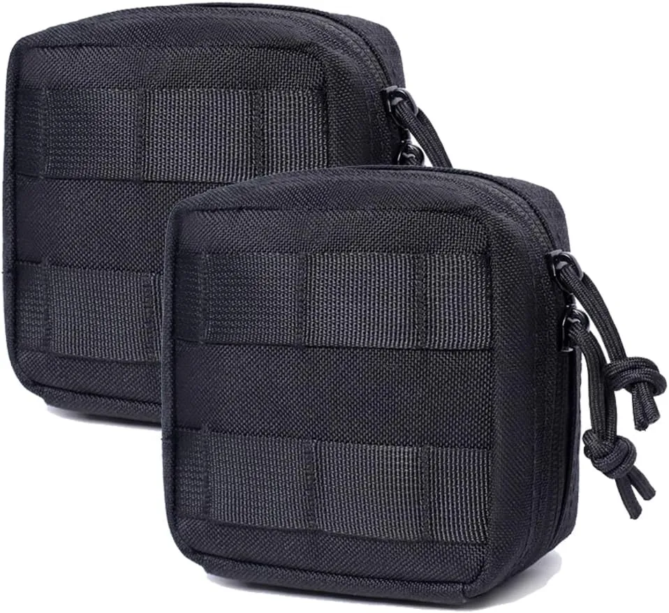 CREATOR 2 Pack Mini Molle Pouches - Tactical Compact Ammo Pouch EDC Tool Bag Utility Belt Bag Multi-Purpose Waist Belt Pouch