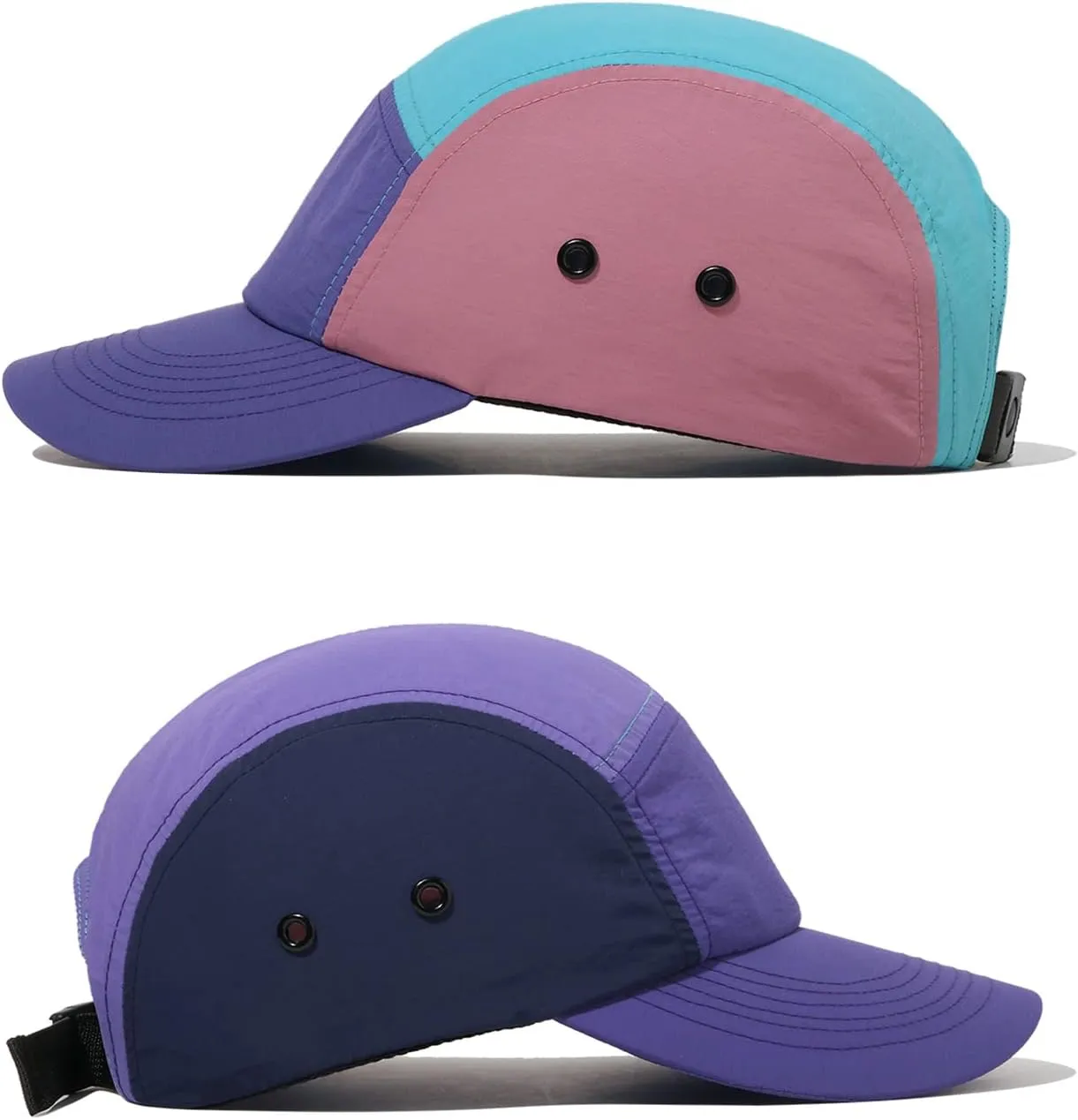 Croogo Men's 5 Panel Multi Color Baseball Cap UPF 50  Outdoor Trucker Hats Nylon Lightweight Golf Sports Cap Visor Hiphop Cap