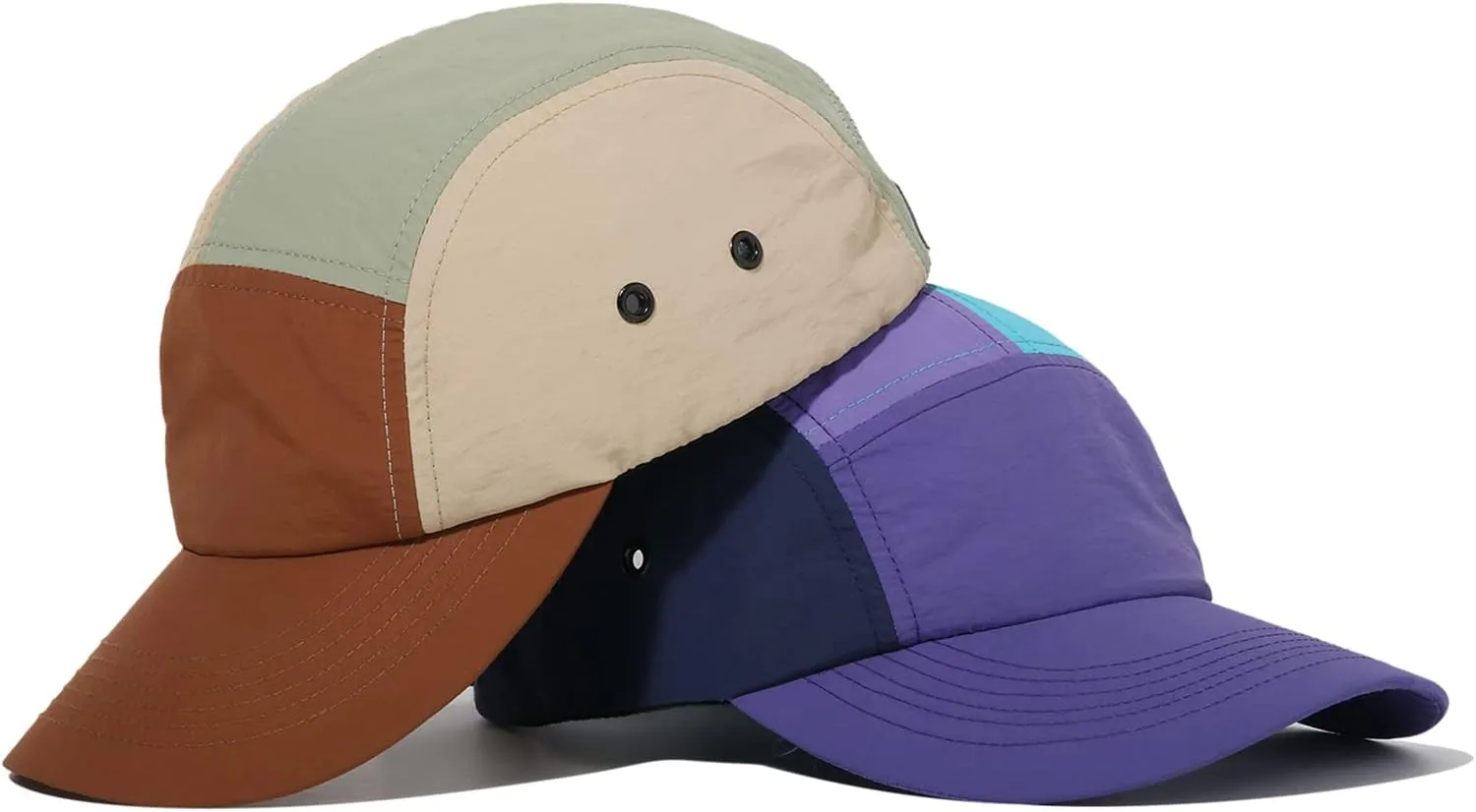 Croogo Men's 5 Panel Multi Color Baseball Cap UPF 50  Outdoor Trucker Hats Nylon Lightweight Golf Sports Cap Visor Hiphop Cap