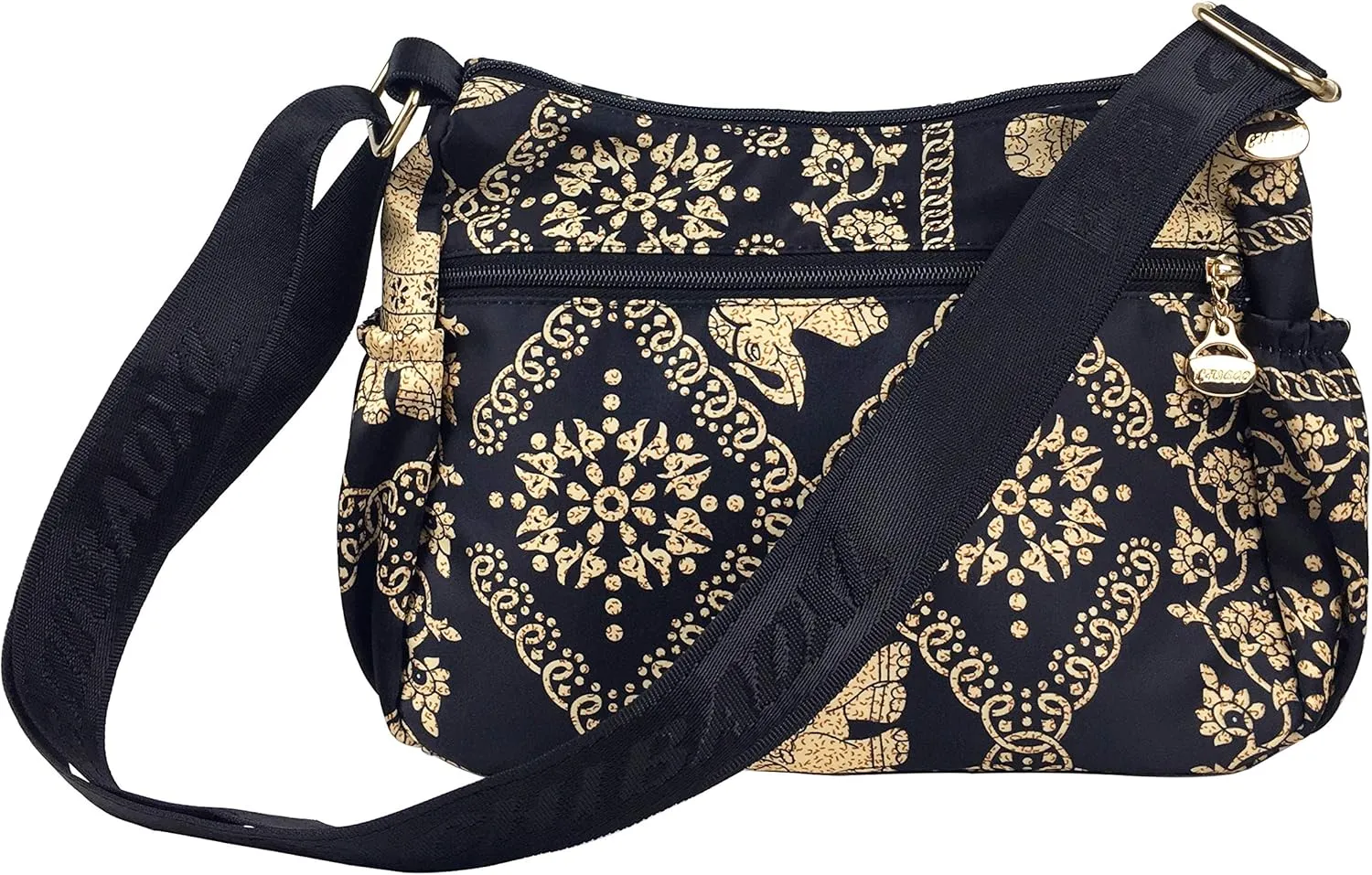 Crossbody Bag for Women Multi Pocket Shoulder Bag Boho Elephant Bag Casual Nylon Purse Handbag