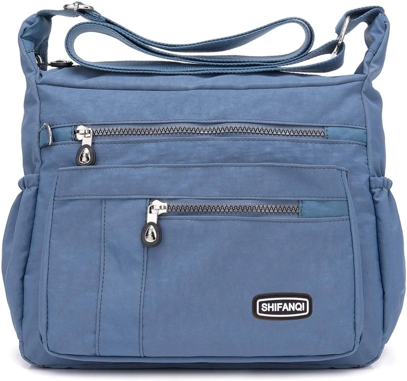 Crossbody Bag for Women, Multi Pockets Waterproof Nylon Shoulder Handbag, Lightweight Crossbody Purse for Ladies