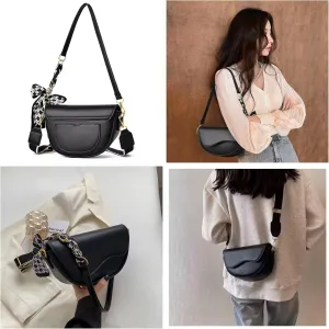 Crossbody Bag for Women - Vegan PU Leather Shoulder Purse, Lightweight Travel Mini Handbag with Ztrap & Bow Detail