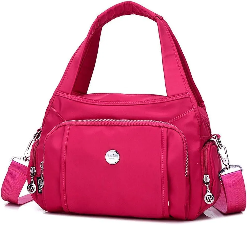Crossbody Bag for Women Waterproof Handbag Multi-Pocket Nylon Travel Shoulder Purse